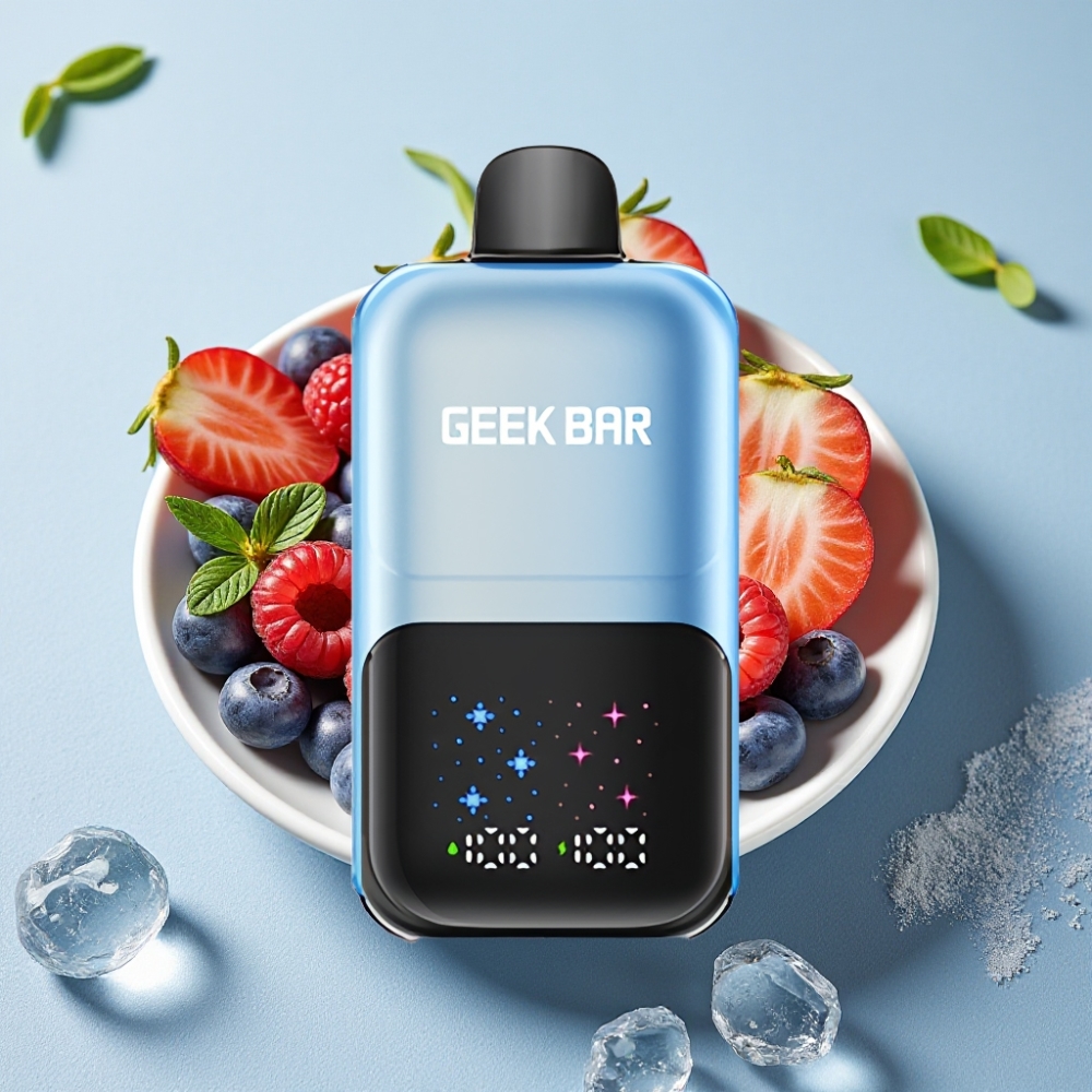 GEEK BAR 2GO 50000 Puffs Opblæsbar Vape Pen Blåbær Hindbær Is 20ml Dual Tank Skærm Justerbar GEEK BAR 2GO 50000 Puffs Opblæsbar Vape Pen Blåbær Hindbær Is 20ml Dual Tank Skærm Justerbar