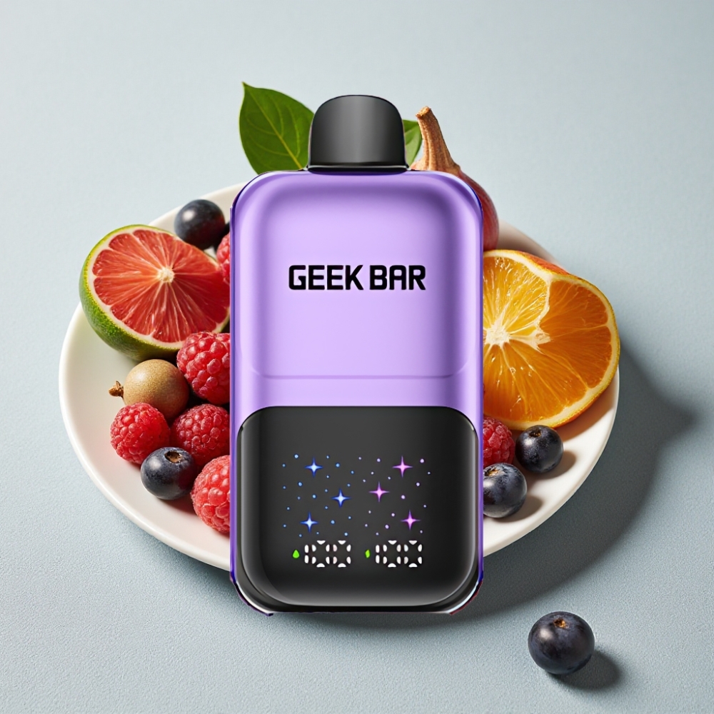 GEEK BAR 2GO 50000 Puffs Vandfast E-cigaret med Vin & Hindbær Smag 20mL Dual Tank GEEK BAR 2GO 50000 Puffs Vandfast E-cigaret med Vin & Hindbær Smag 20mL Dual Tank