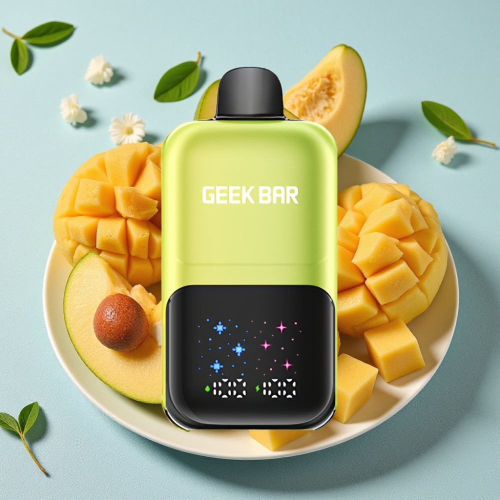 GEEK BAR 2GO Serie To 50000 Puffs Stor Skærm Justerbar Smag/Kølighed 20mL Mexicansk Mango Is GEEK BAR 2GO Serie To 50000 Puffs Stor Skærm Justerbar Smag/Kølighed 20mL Mexicansk Mango Is