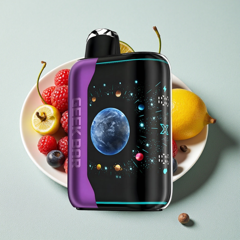 GEEK BAR Platinum Edition 25000 Puffs Bær Kirsebær Lime Hurtigopladning Dual Mesh GEEK BAR Platinum Edition 25000 Puffs Bær Kirsebær Lime Hurtigopladning Dual Mesh