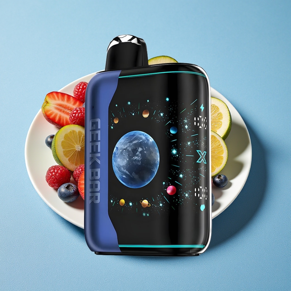 GEEK BAR Platinum Edition 25000 Pust Blå Hindbær Is 20mL 2% Nikotin