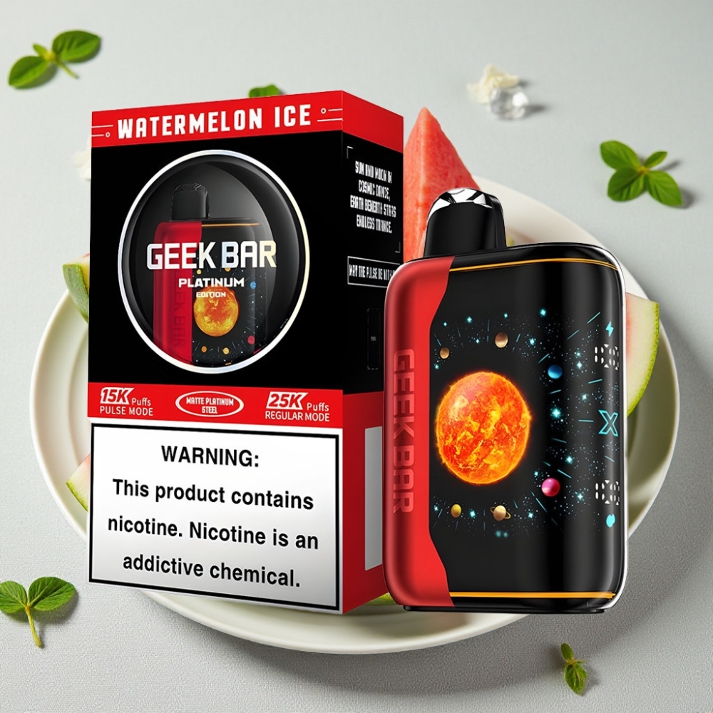 GEEK BAR Platinum Edition 25000 Pust Vandmelon Is Matte Finish 3D Skærm USB-C