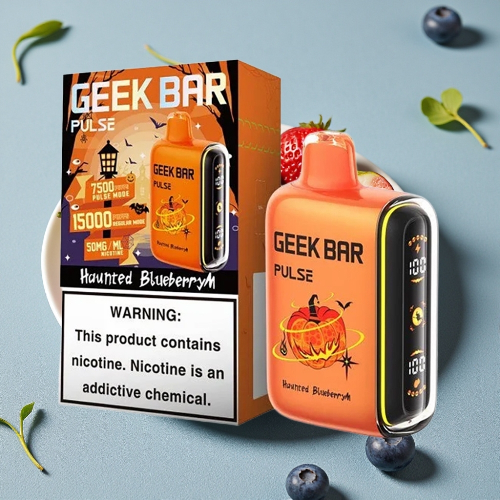 Geek Bar Pulse 15000 Puffs 16ML 5% Nikotin Justerbar Luftgennemstrømning Halloween-udgave