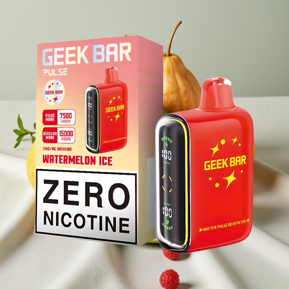 Geek Bar Pulse 15000 Puffs 16ML 5% Nikotin Justerbar Luftgennemstrømning Nul nikotin