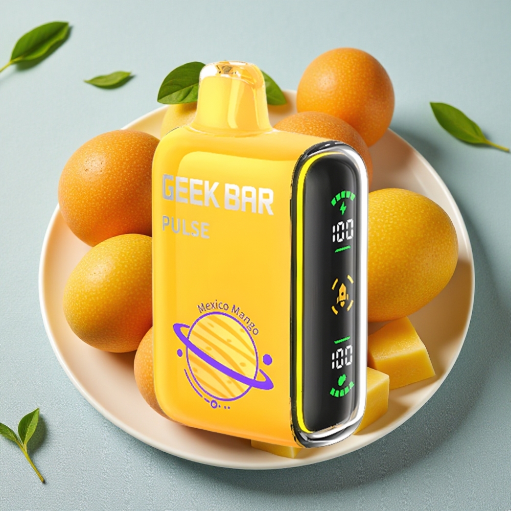 Geek Bar Pulse 15000 Puffs 16ML 5% Nikotin Justerbar Luftgennemstrømning USB-C