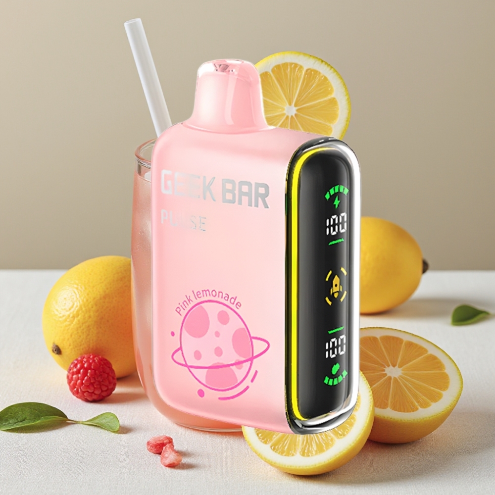Geek Bar Pulse 15000 Puffs 16ML 5% Nikotin Justerbar Luftgennemstrømning USB-C