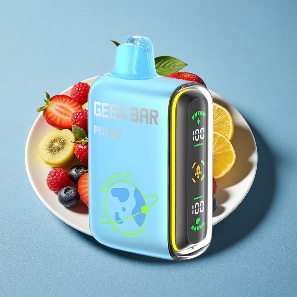 Geek Bar Pulse 15000 Puffs 16ML 5% Nikotin Justerbar Luftgennemstrømning USB-C