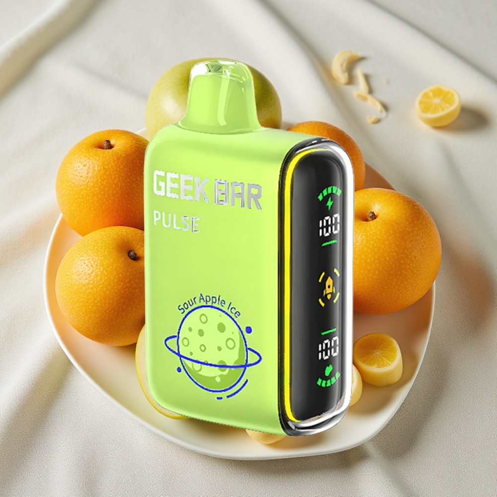 Geek Bar Pulse 15000 Puffs 16ML 5% Nikotin Justerbar Luftgennemstrømning USB-C