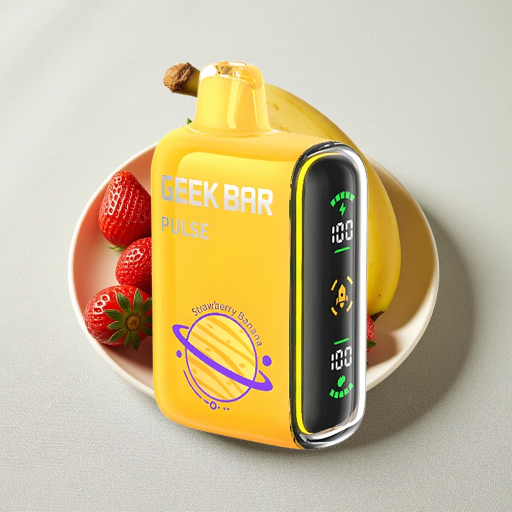 Geek Bar Pulse 15000 Puffs 16ML 5% Nikotin Justerbar Luftgennemstrømning USB-C