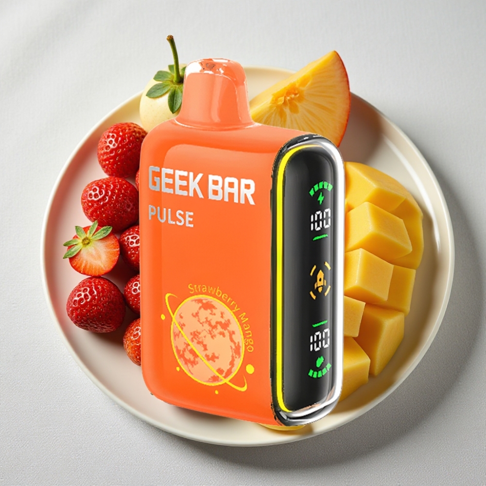 Geek Bar Pulse 15000 Puffs 16ML 5% Nikotin Justerbar Luftgennemstrømning USB-C
