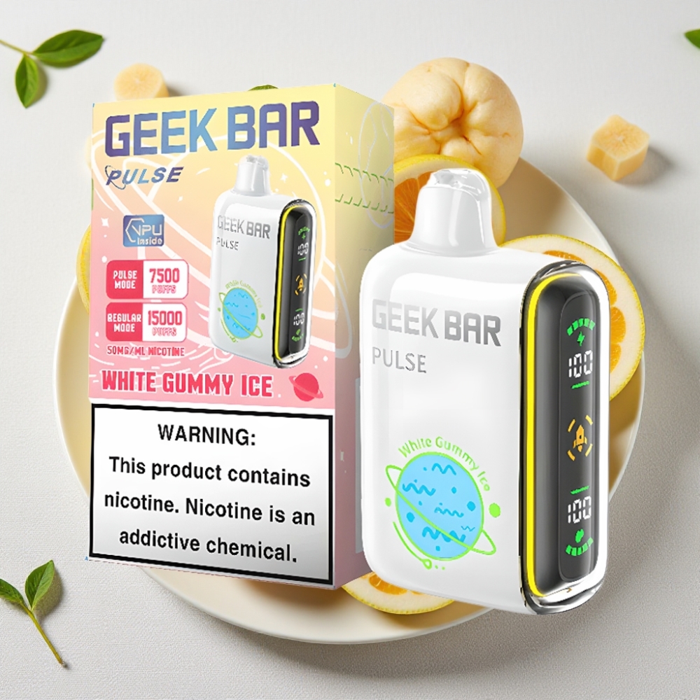 Geek Bar Pulse 15000 Puffs 16ML 5% Nikotin Justerbar Luftgennemstrømning USB-C