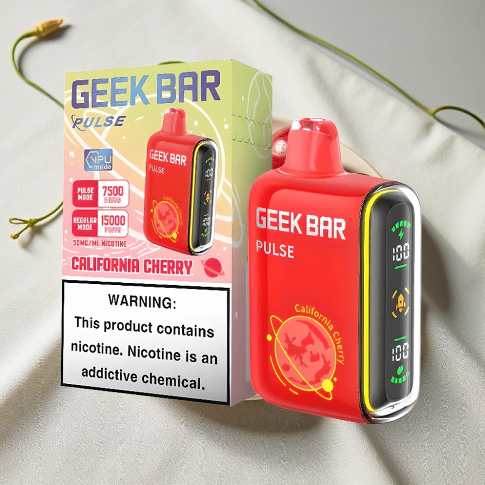 Geek Bar Pulse 15000 Puffs 16ML 5% Nikotin Justerbar Luftgennemstrømning USB-C