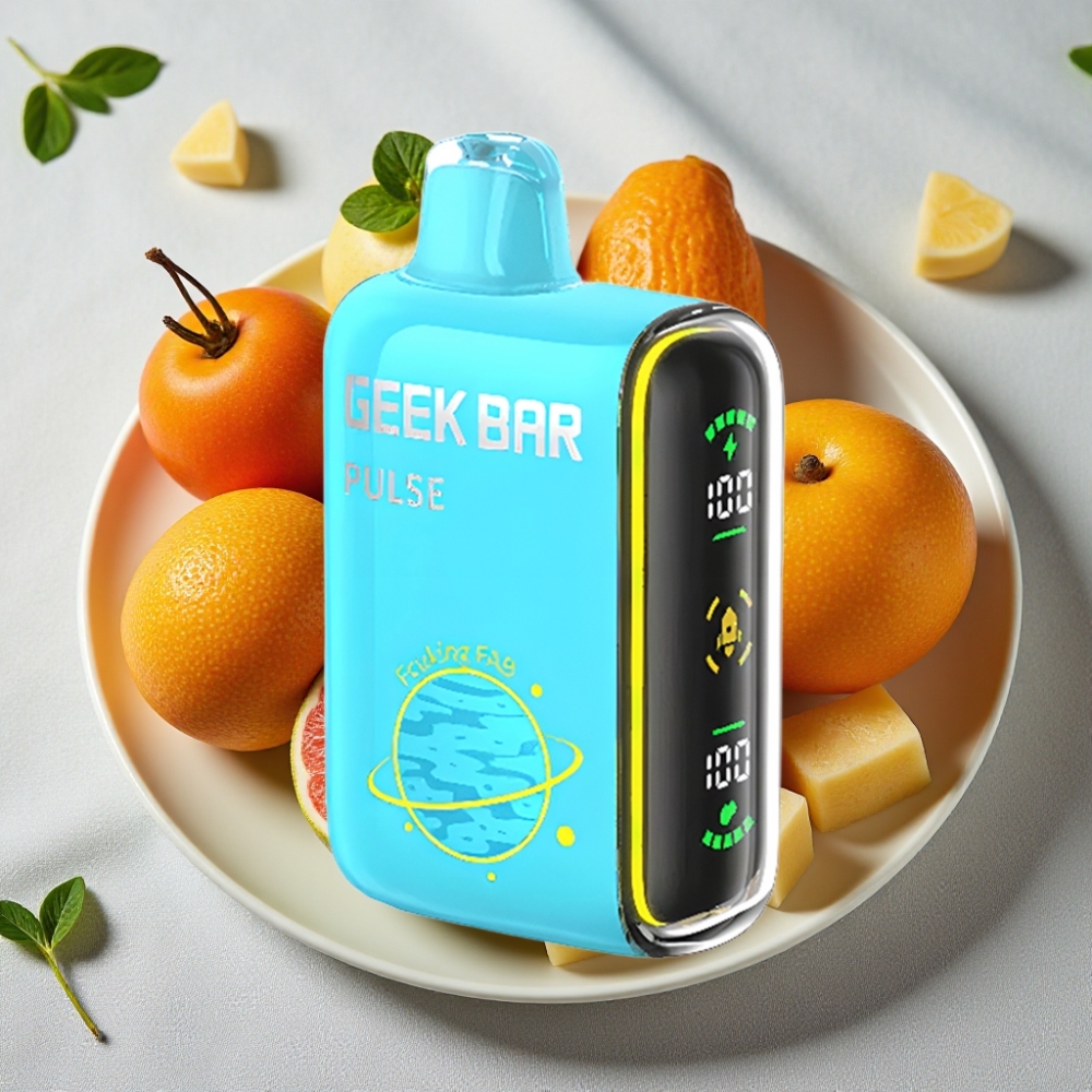 Geek Bar Pulse 15000 Puffs 16ML 5% Nikotin Justerbar Luftgennemstrømning USB-C
