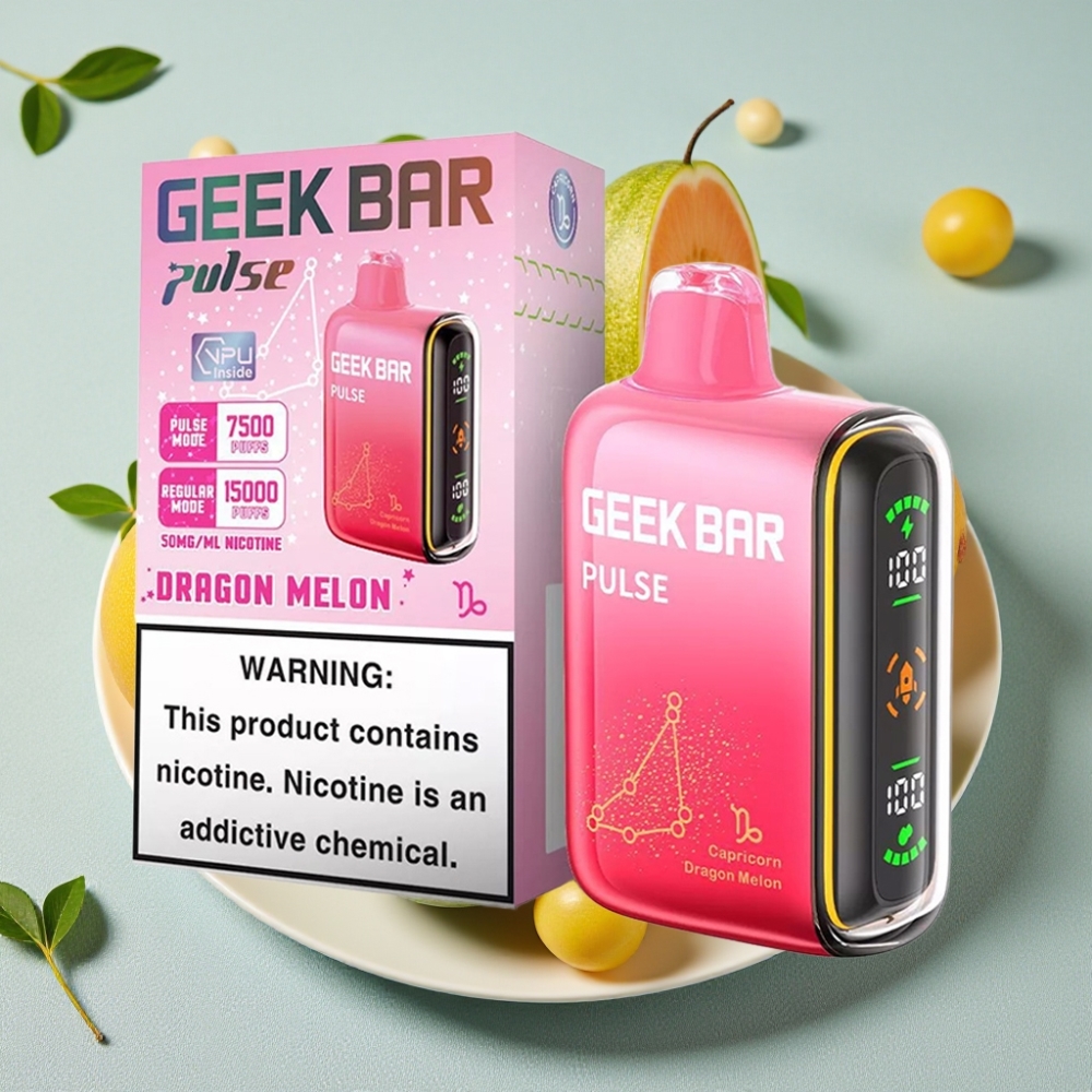 Geek Bar Pulse 15000 Puffs 16ML 5% Nikotin Justerbar Luftgennemstrømning Zodiac Edition