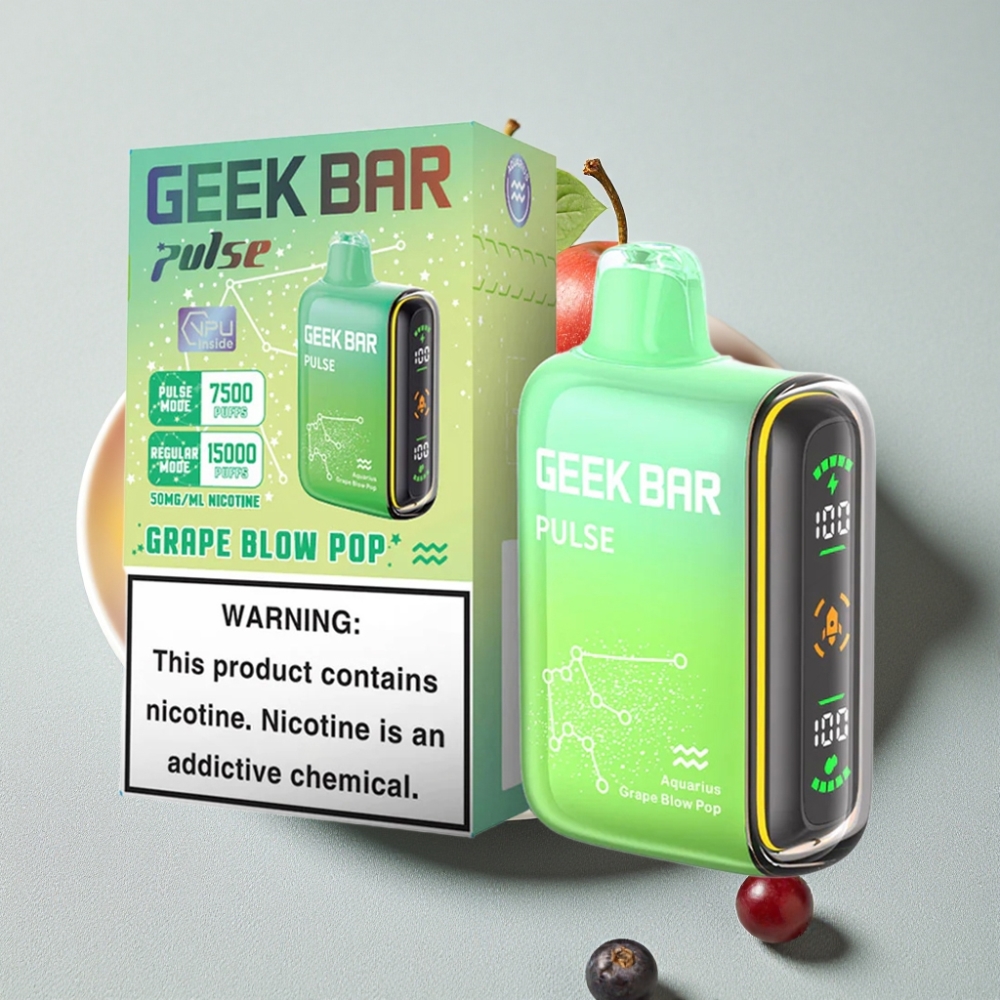 Geek Bar Pulse 15000 Puffs 16ML 5% Nikotin Justerbar Luftgennemstrømning Zodiac Edition