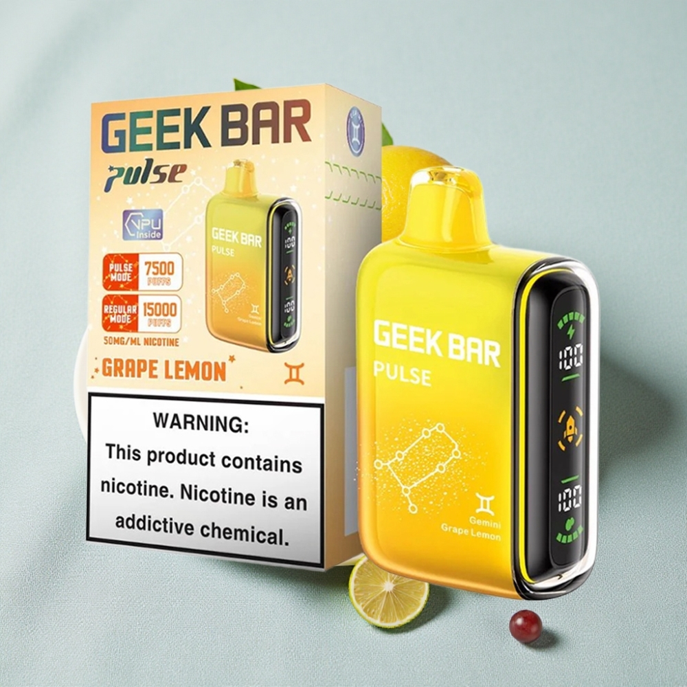 Geek Bar Pulse 15000 Puffs 16ML 5% Nikotin Justerbar Luftgennemstrømning Zodiac Edition