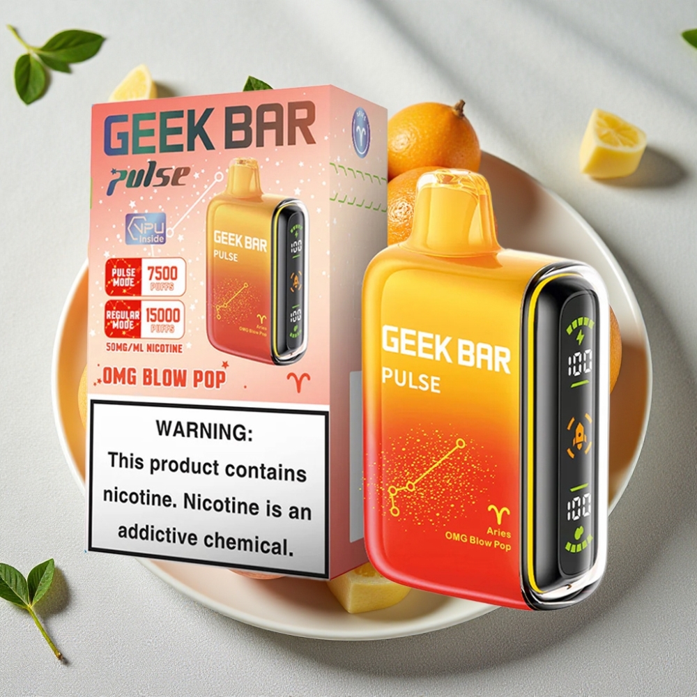 Geek Bar Pulse 15000 Puffs 16ML 5% Nikotin Justerbar Luftgennemstrømning Zodiac Edition