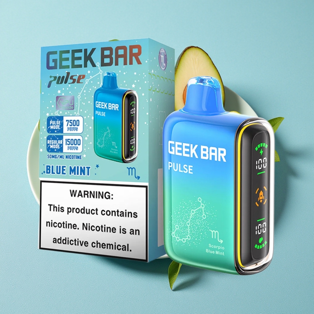 Geek Bar Pulse 15000 Puffs 16ML 5% Nikotin Justerbar Luftgennemstrømning Zodiac Edition