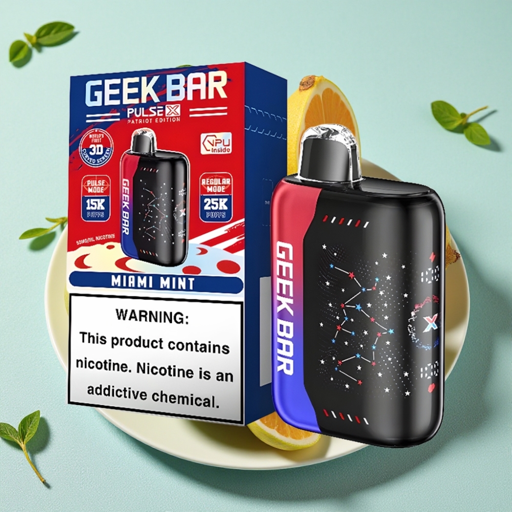 GEEK BAR Pulse X 25000 Pust Patriot Edition 18mL 0-5% Nikotin Dual Mesh Coil