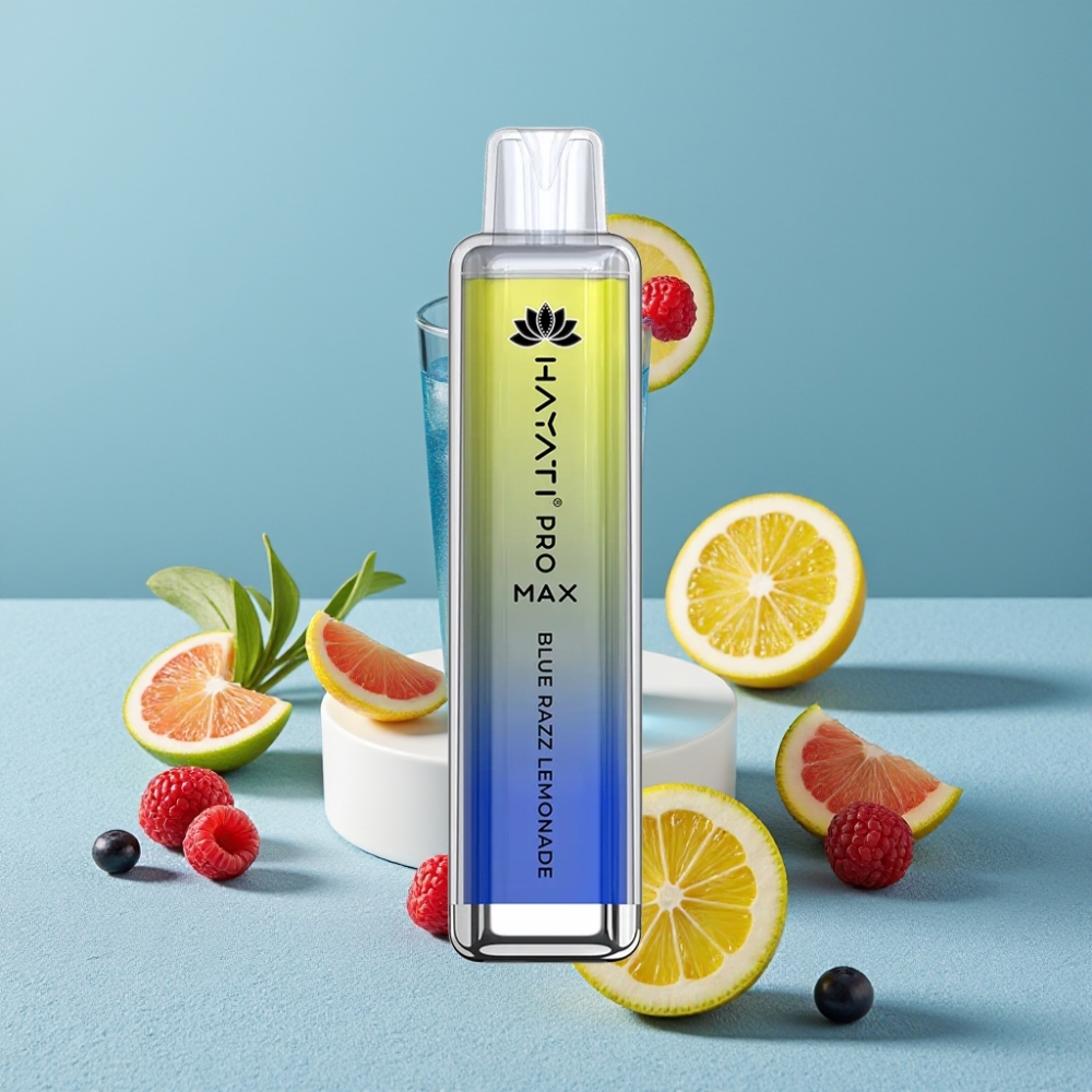 Hayati Pro Max 4000 Puffs Engangs Vape Blå Hindbær Lemonade 2ml 1400mAh Hayati Pro Max 4000 Puffs Engangs Vape Blå Hindbær Lemonade 2ml 1400mAh
