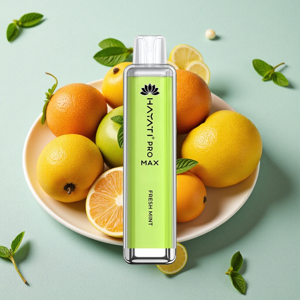 Hayati Pro Max 4000 Puffs Engangs Vape Frisk Mynte (2ml/10ml, Opladbar) Hayati Pro Max 4000 Puffs Engangs Vape Frisk Mynte (2ml/10ml, Opladbar)
