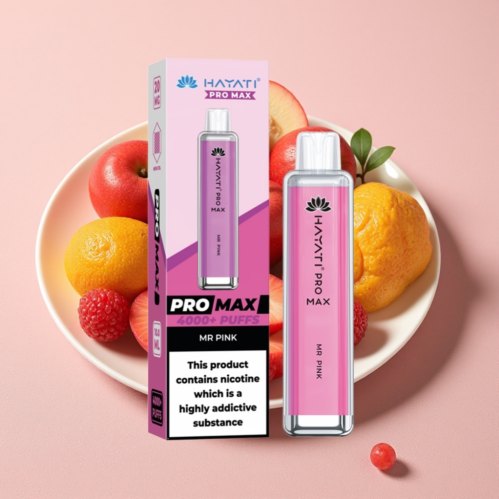 Hayati Pro Max 4000 Puffs Engangs Vape Herr Pink opladbar 1400mAh