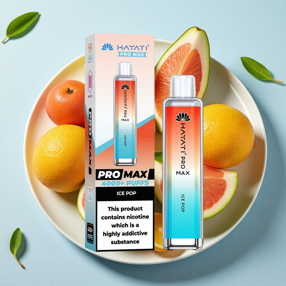 Hayati Pro Max 4000 Puffs Engangs Vape Is Pop Opladbar Batteri 2ml Tank