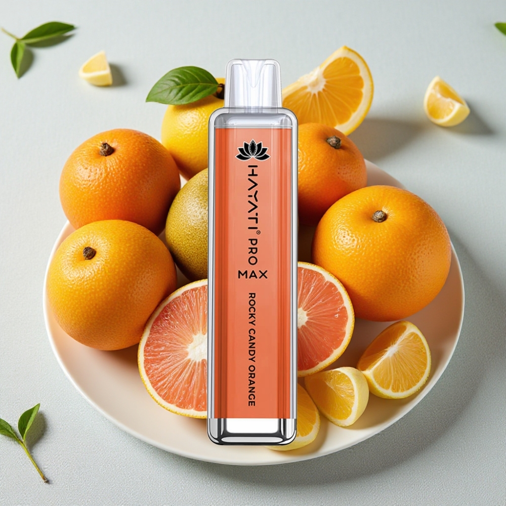 Hayati Pro Max 4000 Puffs Engangs Vape Klippesukkert Appelsin 2%/5% Nikotin 1400mAh Hayati Pro Max 4000 Puffs Engangs Vape Klippesukkert Appelsin 2%/5% Nikotin 1400mAh