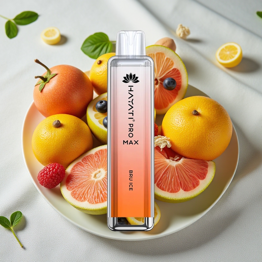 Hayati Pro Max 4000 Puffs Engangs Vape Opladbar LED Lys Is