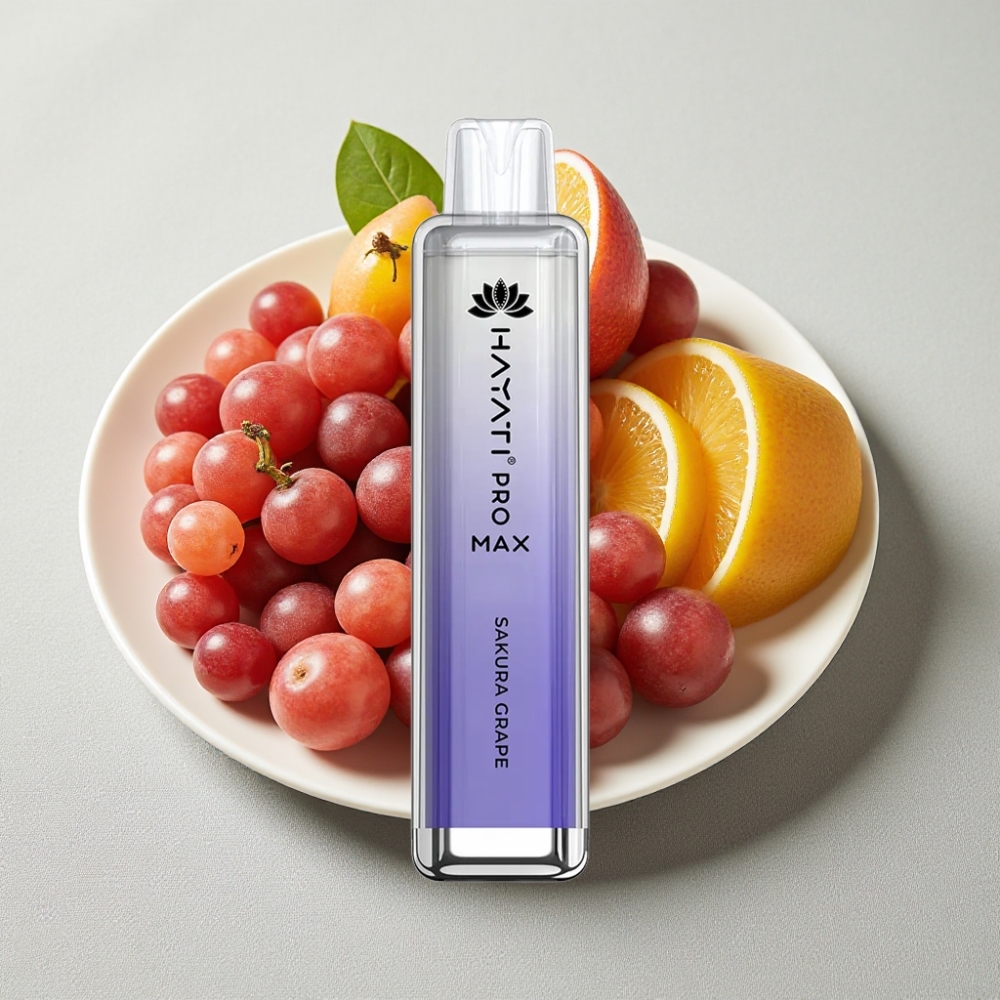 Hayati Pro Max 4000 Puffs Engangs Vape Sakura Vin (2ml tank, 1400mAh, 2%/5% Nikotin)