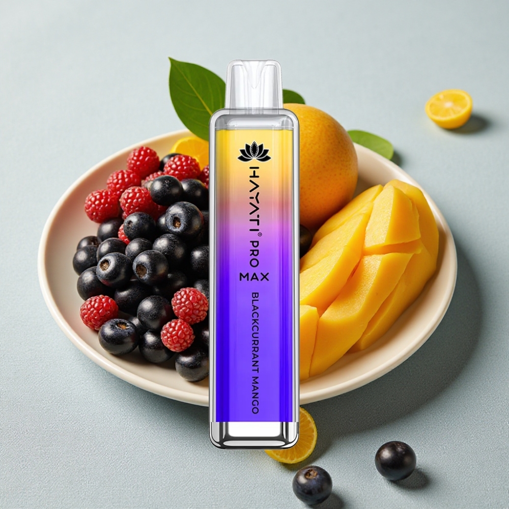 Hayati Pro Max 4000 Puffs Engangs Vape Solbær Mango 2ml Tank 1400mAh