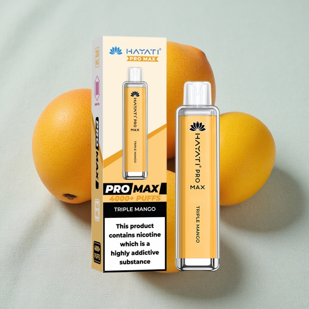 Hayati Pro Max 4000 Puffs Engangs Vape Tre Mango 2ml/10ml 1400mAh