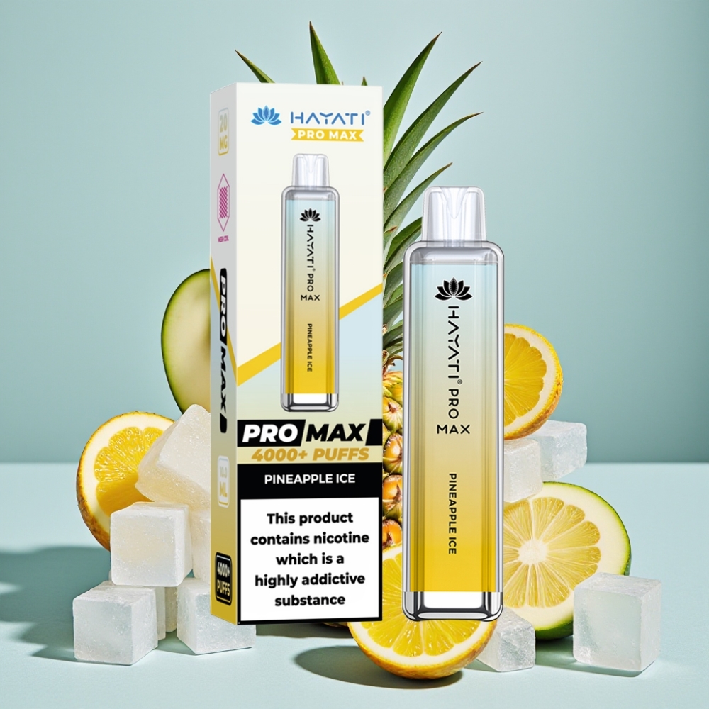 Hayati Pro Max 4000 Puffs Genanvendelig Vape Ananas Is 2ml Tank 1400mAh