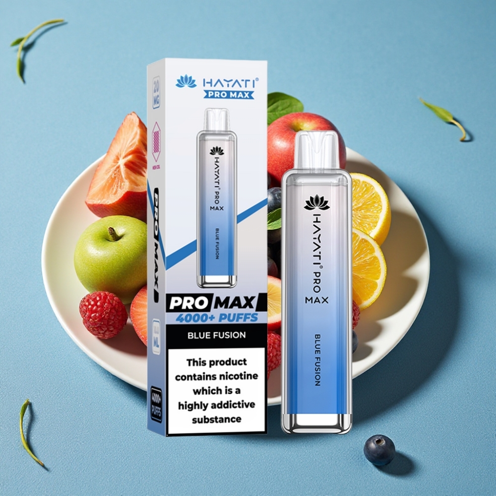 Hayati Pro Max 4000 Puffs Genanvendelig Vape Blå Fusion 2%/5% Nikotin