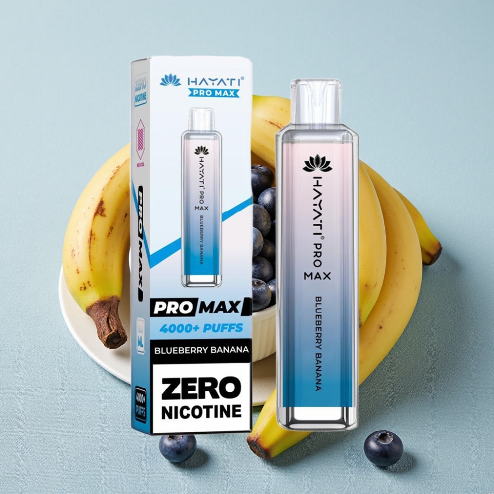 Hayati Pro Max 4000 Puffs Genanvendelig Vape Blåbær Banan 2ml/10ml TPD