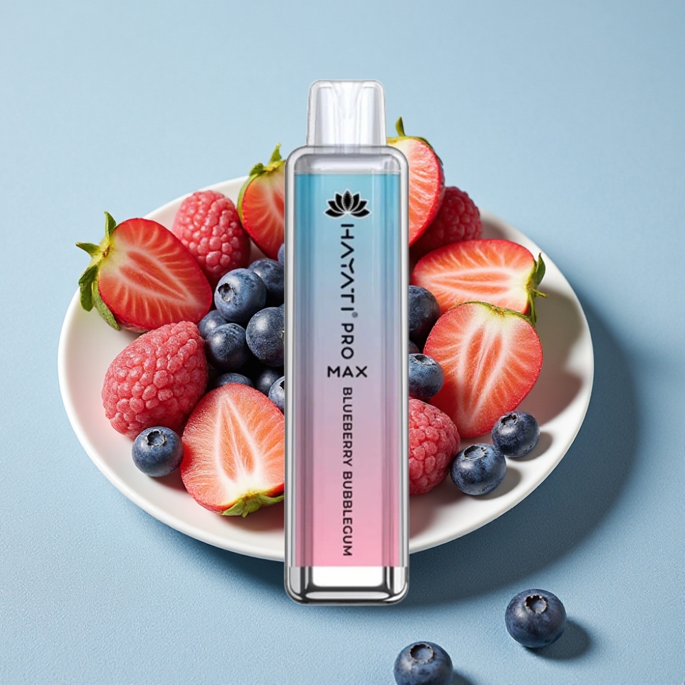 Hayati Pro Max 4000 Puffs Genanvendelig Vape Blåbær Tyggegummi 2ml 1400mAh