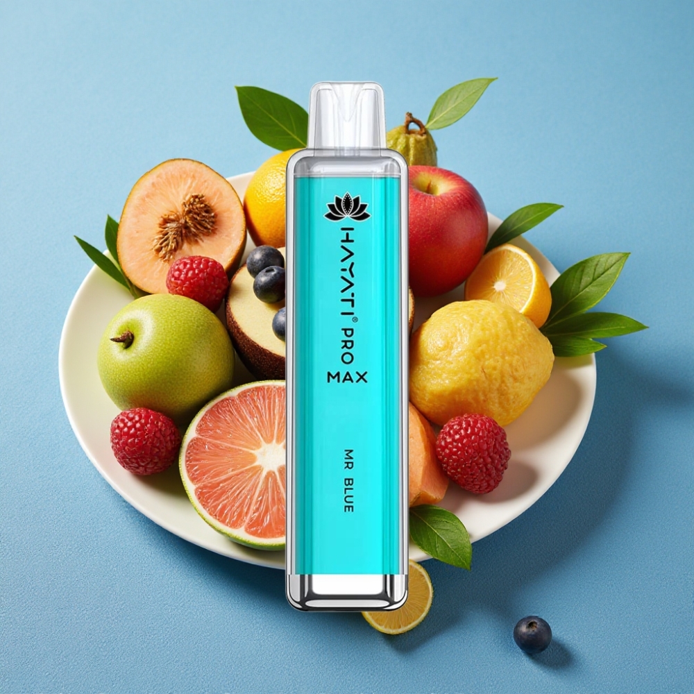Hayati Pro Max 4000 Puffs Genanvendelig Vape Herr Blå