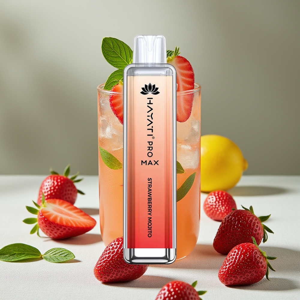 Hayati Pro Max 4000 Puffs Genanvendelig Vape Jordbær Mojito 2%/5% Nikotin 1400mAh