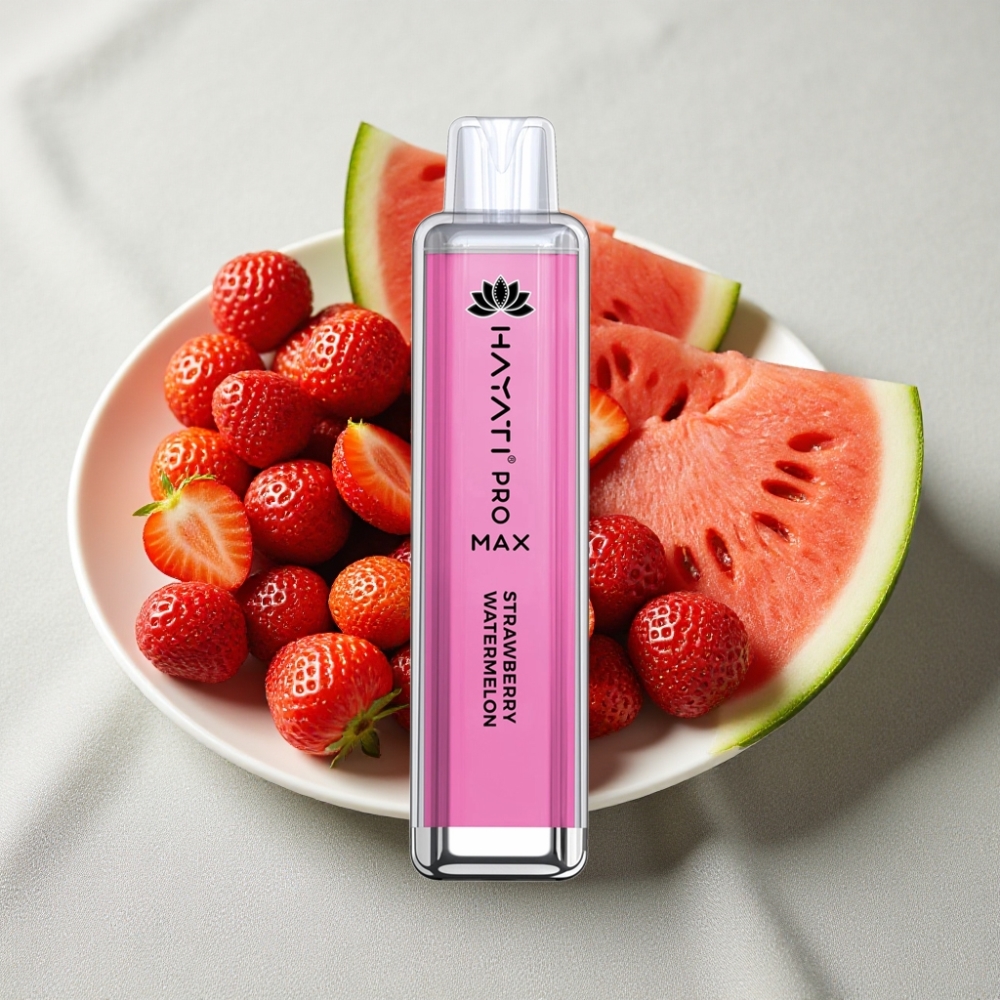 Hayati Pro Max 4000 Puffs Genanvendelig Vape Jordbær Vandmelon 2ml Tank 1400mAh