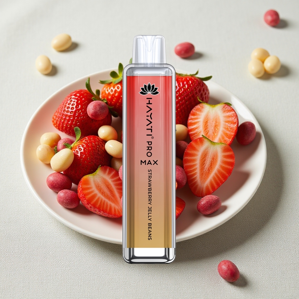 Hayati Pro Max 4000 Puffs Genanvendelig Vape Jordbærgelébonner 2%/5% Nikotin 1400mAh