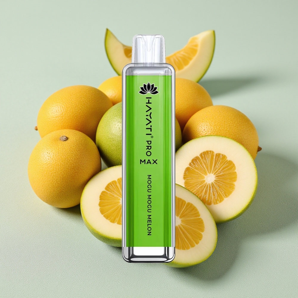 Hayati Pro Max 4000 Puffs Genanvendelig Vape Mogu Mogu Melon Dual Coil Rechargeable