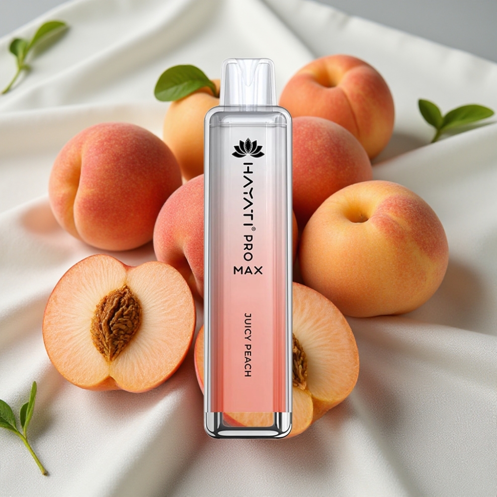 Hayati Pro Max 4000 Puffs Genanvendelig Vape Saftig Fersken 2%/5% Nikotin 1400mAh