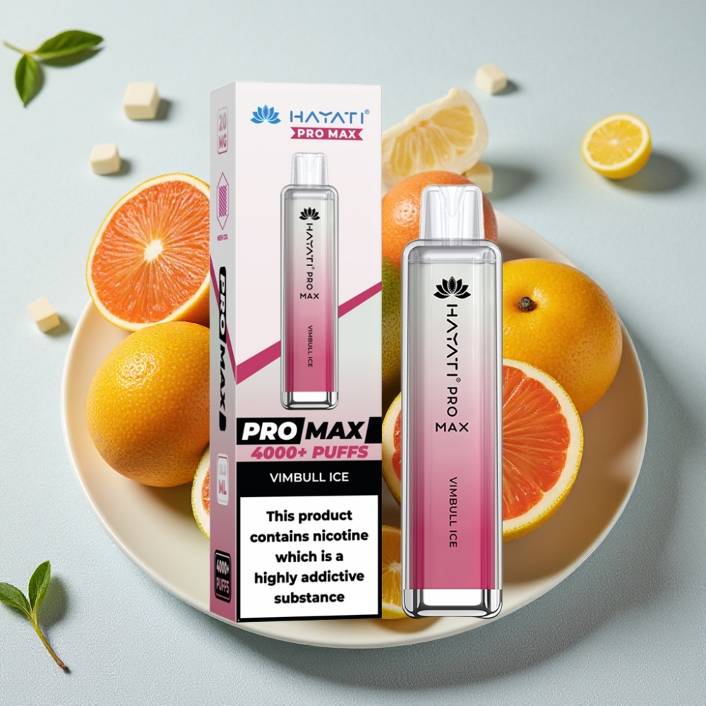Hayati Pro Max 4000 Puffs Genanvendelig Vape Vimbull Is Dual Coil Rechargeable