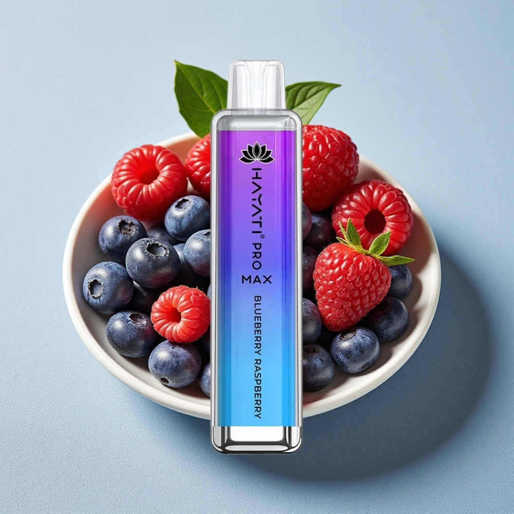 Hayati Pro Max 4000 Puffs Genopladelig Vape Blåbær Hindbær 2%/5% Nikotin 1400mAh