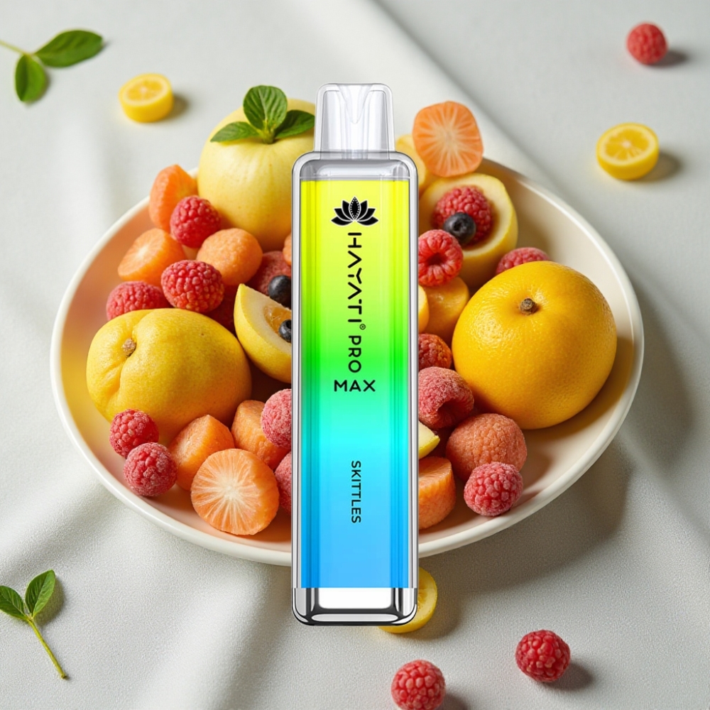 Hayati Pro Max 4000 Puffs Genopladelig Vape Skittles 2ml/10ml 2%/5% Nikotin