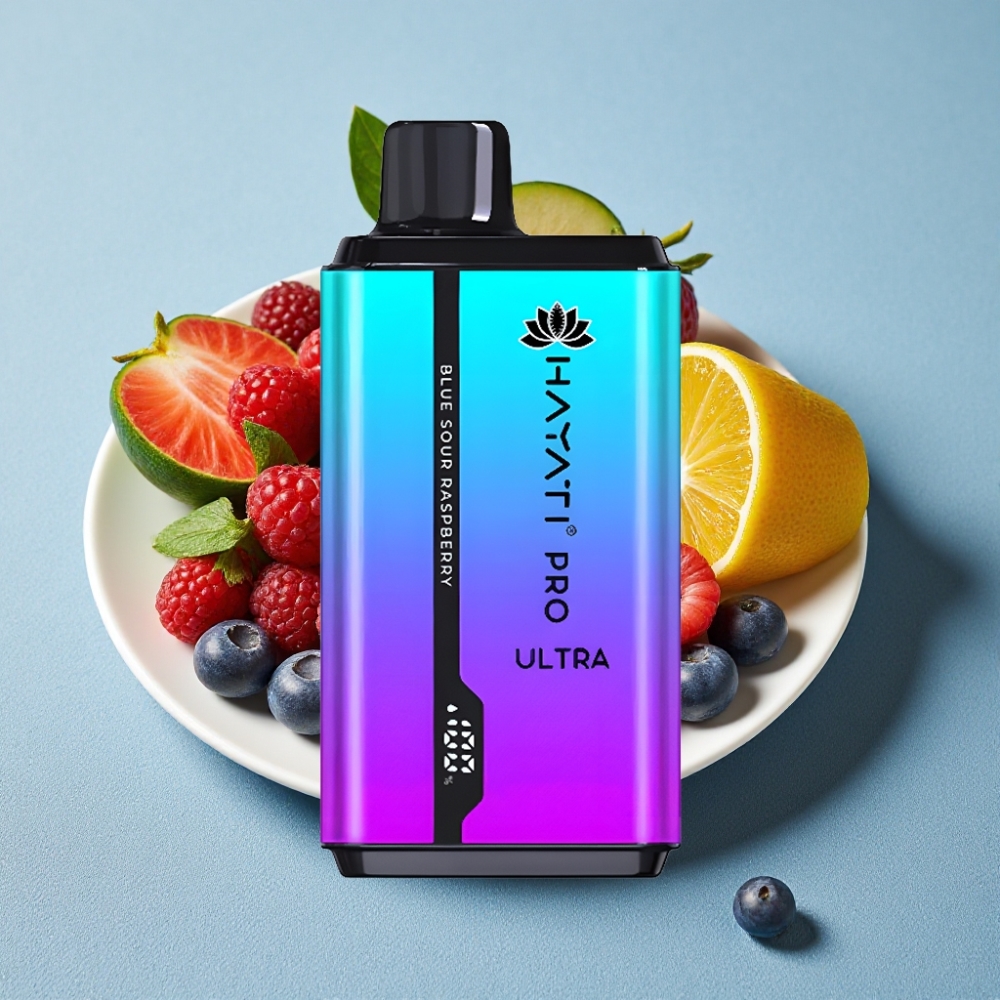 Hayati Pro Ultra 15000 Puffs 2×12ml 2% Blå Sur Hindbær