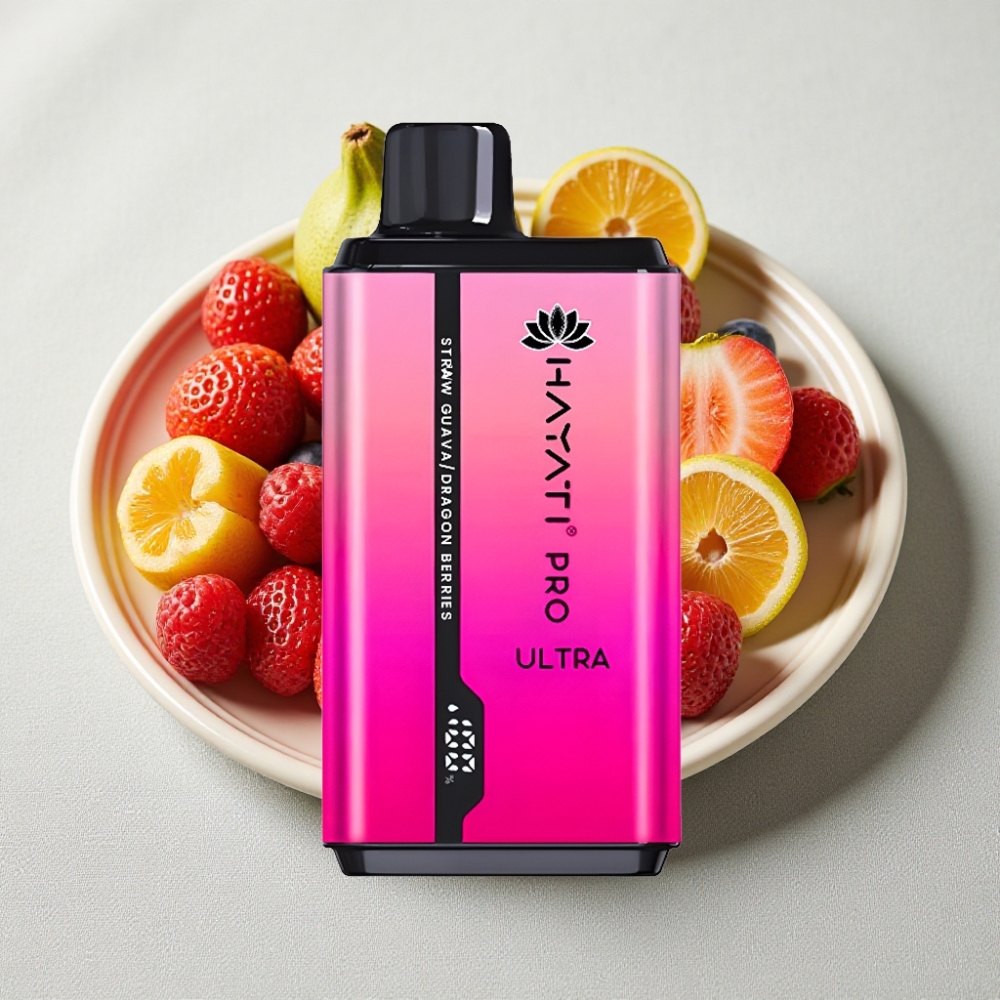Hayati Pro Ultra 15000 Puffs 2×12ml 2% Jordbær Guava Dragebær