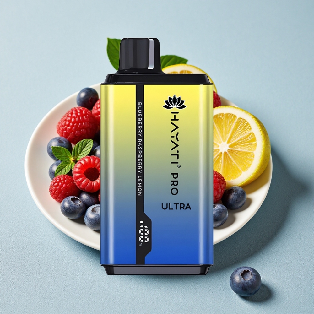 Hayati Pro Ultra 15000 Puffs 2×12ml 2% Nikotin Blåbær Hindbær Citron