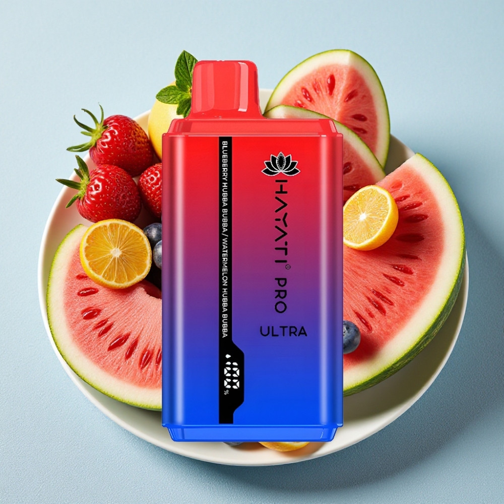 Hayati Pro Ultra 15000 Puffs 2×12ml 2% Nikotin Blåbær Hubba Bubba Vandmelon Hubba Bubba