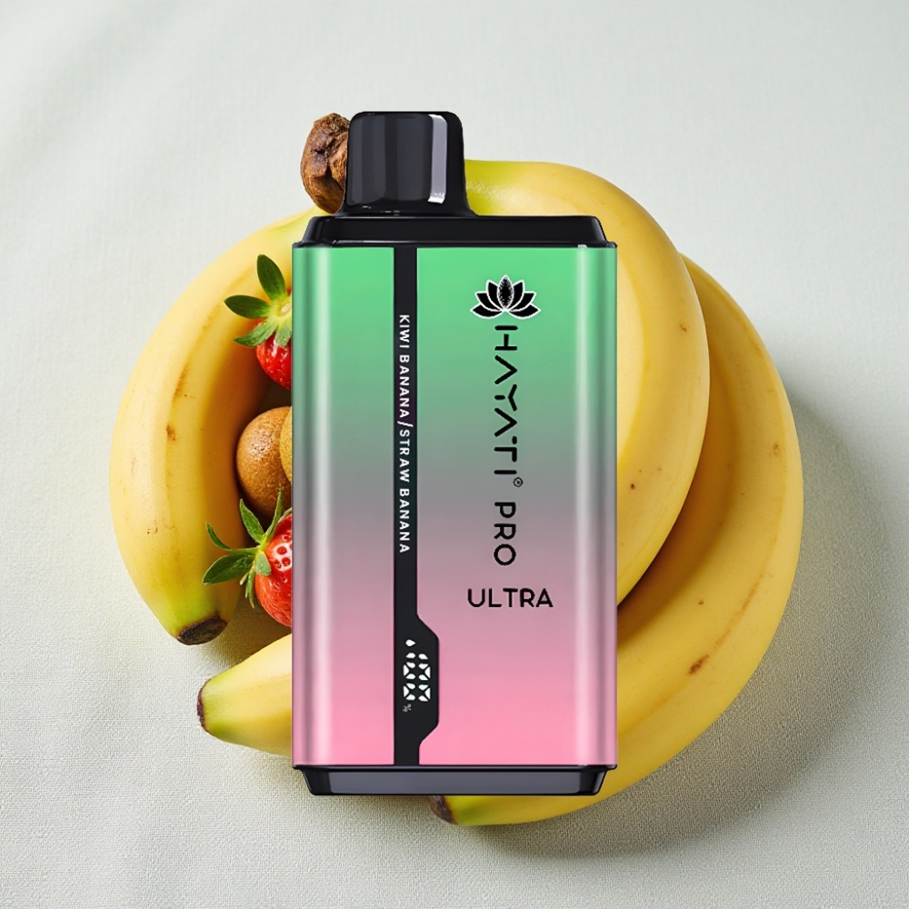 Hayati Pro Ultra 15000 Puffs 2×12ml 2% Nikotin Kiwi Banan Jordbær Banan